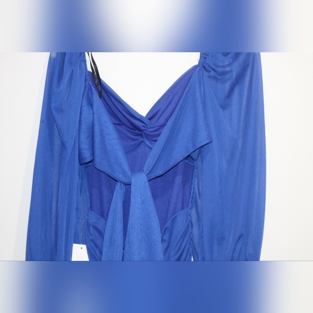 B Darlin Juniors' Ruched Bodycon Dress - Royal - Picture 6 of 9